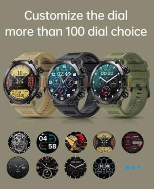 MELANDA 1.39 Inch HD Bluetooth Call Smart Watch Men Sports Fitness Tracker Heart Monitor 400mAh Smartwatch For Android IOS K56