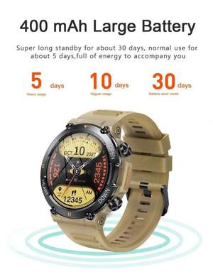 MELANDA 1.39 Inch HD Bluetooth Call Smart Watch Men Sports Fitness Tracker Heart Monitor 400mAh Smartwatch For Android IOS K56