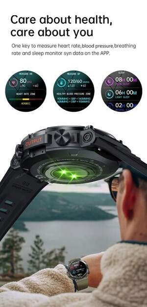 MELANDA 1.39 Inch HD Bluetooth Call Smart Watch Men Sports Fitness Tracker Heart Monitor 400mAh Smartwatch For Android IOS K56
